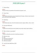 NUR 105 ( LATEST 2024 / 2025 ) EXAM 3 | GRADED A+ QUESTIONS AND ANSWERS (SOLVED)