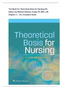 Test Bank For Theoretical Basis for Nursing 6th Edition by Melanie McEwen; Evelyn M. Wills | All Chapter (1 - 23) | Complete Guide