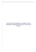 SCI 163T Week 2 Summative Assessment 1 Exam (GRADED A) Questions and Answers | University of Phoenix