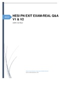 HESI PN EXIT EXAM-REAL Q&A V1&V2 | 100% Verified