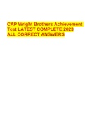 CAP Wright Brothers Achievement Test LATEST COMPLETE 2023 ALL CORRECT ANSWERS