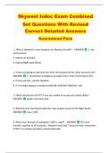 Skywest Indoc Exam Combined   Set Questions With Revised  Correct Detailed Answers  Guaranteed Pass