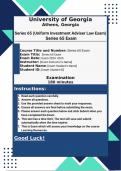 Series 65 Exam | 100% Pass Guaranteed | Graded A+ |