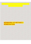 NEWBORN ATI RETAKE 2 REMEDIATION STUDYGUIDE 