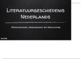 Nederlands Literatuurgeschiedenis Middeleeuwen, Renaissance en Verlichting