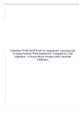 (Solution) NURS 6630 Week 10 Assignment: Assessing and Treating Patients With Impulsivity, Compulsivity, and Addiction / A Puerto Rican Woman with Comorbid Addiction.