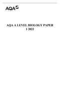 AQA A LEVEL BIOLOGY PAPER 1 2021