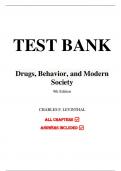 Drugs, Behavior, and Modern Society, 9th edition by Charles F. Levinthal Test Bank, Questions and Answers (All Chapters)