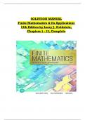 SOLUTION MANUAL for Finite Mathematics & Its Applications 13th Edition by Larry J. Goldstein, all Chapters 1-12, Complete