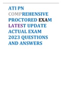 ATI PN COMPREHENSIVE PROCTORED EXAM LATEST UPDATE ACTUAL EXAM 2023 QUESTIONS AND ANSWERS