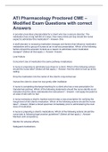 ATI Pharmacology Proctored CME – Modified Exam Questions with correct Answers