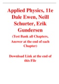 Applied Physics, 11e Dale Ewen, Neill Schurter, Erik Gundersen (Solution Manual with Test Bank)
