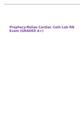 Prophecy/Relias Cardiac Cath Lab RN Exam (GRADED A+)