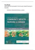 Test Bank: Stanhope And Lancaster's Community Health Nursing In Canada, By Sandra A. Macdonald And Sonya L. Jakubec,   4th Edition ||NEW CHARPTERS