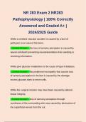 NR 283 Exam 2 NR283 Pathophysiology | 100% Correctly Answered and Graded A+ | 2024/2025 Guide