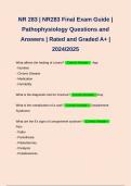 NR 283 | NR283 Final Exam Guide | Pathophysiology Questions and Answers | Rated and Graded A+ | 2024/2025