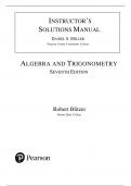 Solution for Algebra and Trigonometry, 7th edition by Robert F. Blitzer (All Chapters 1-11)