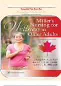 Complete Test Bank For Miller's Nursing For Wellness In Older Adults, Canadian Edition By Sandra P. Hirst ||Newest Edition 2024 