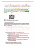 Straighterline Anatomy & Physiology II LAB BIO 202L Lab 15 Electrolytes, Water, Acids,  and Bases Worksheet – with all lab photos (New Version June 2024) Scored 100%