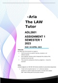 ADL2601 ASSIGNMENT 1 SEMESTER 1 2023 (ALL ANSWERS & SOLUTIONS) with footnotes, table of contents & references (Unique no:675826)