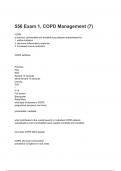 556 Exam 1, COPD Management (7) Questions with correct Answers 2024/2025( A+ GRADED 100% VERIFIED).