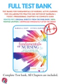 Test Bank For Fundamentals of Nursing: Active Learning for Collaborative Practice 2nd Edition By Barbara L Yoost; Lynne R Crawford 9780323508643 Chapter 1-42 Complete Guide .