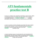 ATI fundamentals practice test B