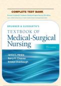 Test Bank Complete For Brunner and Suddarth's Textbook of Medical-Surgical 15th Edition, (Janice L Hinkle2024) All Units| All Chapters 1-68