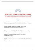 IICRC OCT EXAM STUDY QUESTIONS WITH GUARANTEED ACCURATE ANSWERS