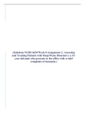 (Solution) NURS 6630 Week 8 Assignment 2: Assessing and Treating Patients with Sleep/Wake Disorders ( a 31-year-old male who presents to the office with a chief complaint of insomnia.)