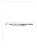 NURS 6630 / NURS6630 / nurs 6630; Week 7 Discussion Case 1: Volume 2, Case #16: The woman who liked a late-night TV (Answered 2022)