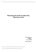 Measuring the Speed of Light with a Microwave Oven_Science Fair Project