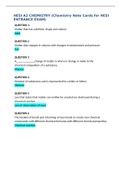 HESI A2 CHEMISTRY (Chemistry Note Cards for HESI ENTRANCE EXAM)