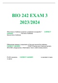  BIOS 242 Fundamentals Of Microbiology With Lab (BIOS242) BIO 242 EXAM 3 2023/2024