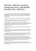 BSG Quiz 1, BSG Quiz 1, Business Strategy Game Quiz 1, BUS 490 BSG Simulation Quiz 1, BSG Quiz 1 questions and answers rated A+ 2025/2026