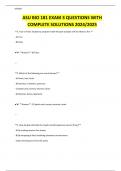 ASU BIO 181 EXAM 3 QUESTIONS WITH COMPLETE SOLUTIONS 2024/2025