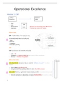Operational Excellence Summary