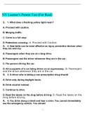 NY Learner's Permit Test (For Real) Questions and Answers 100% Pass