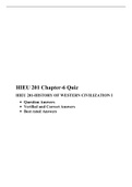 HIEU 201  MINDTAP CHAPTER QUIZ 6 / HIEU201 Chapter 6 quiz (Latest), HIEU 201-HISTORY OF WESTERN CIVILIZATION, Liberty university.