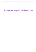 Portage learning BIO 102 Final Exam