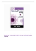 Introductory Maternity and Pediatric Nursing 4th Edition Hatfield Test Bank