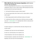 PEDs HESI Practice Test Answers Questions with Correct answers (85 questions)