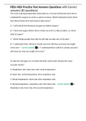 PEDs HESI Practice Test Answers Questions with Correct answers (85 questions)