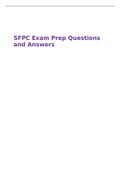 SFPC Exam Prep Questions and Answers