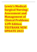 Test Bank For Lewis's Medical-Surgical Nursing 12th Edition Chapter 1-69