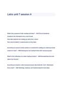 Letrs unit 7 session 4 Questions And Answers 2023 (A+ GRADED 100% VERIFIED)