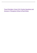 Texas Principles 1 Exam {35+ Practice Questions and Answers}- Champions School of Real Estate