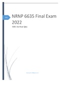 NRNP 6635 Final Exam 2022 100% Verified Q&A