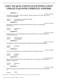 COUC 522 QUIZ 4 TESTE EXAM WITH LATEST  UPDATE FAQ WITH COMPLETE ANSWERS