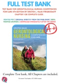 Test Bank For Gerontological Nursing Competencies for Care 4th Edition By Kristen L. Mauk 9781284104479 Chapter 1-28 Complete Guide .